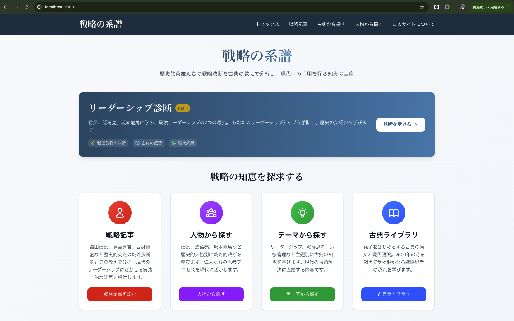 ローカルで表示した戦略の系譜