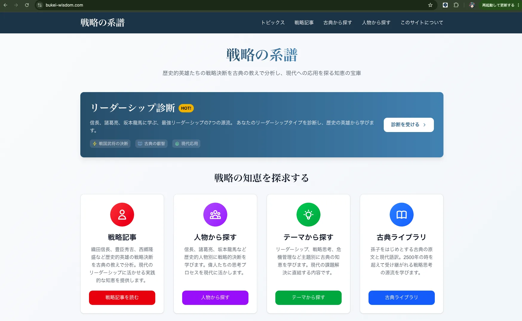 Bukei no Keifu published on bukei-wisdom.com