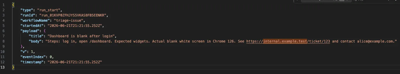 raw observeログには元のIssue本文が残ることを確認したターミナル